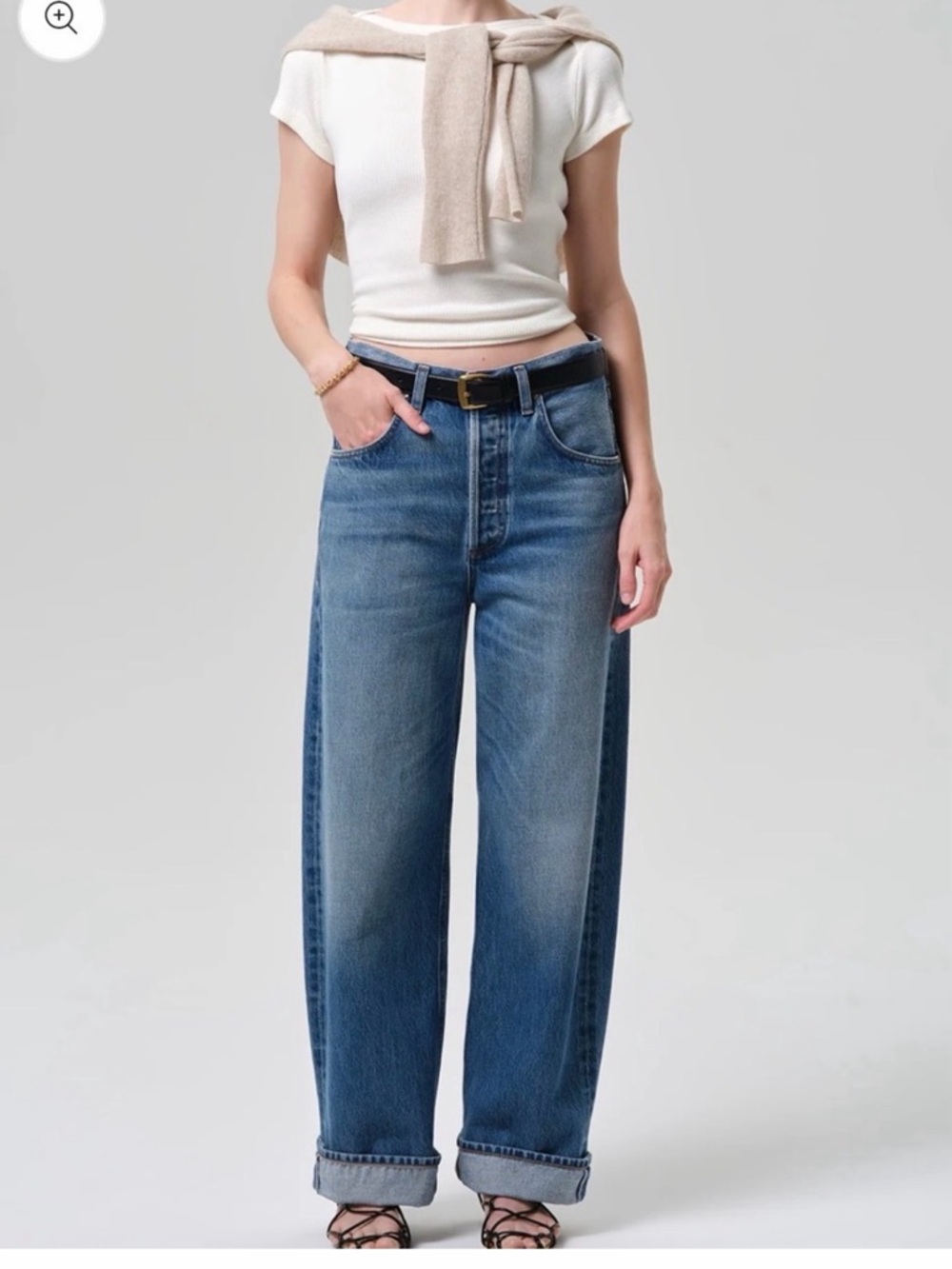 Citizens of Humanity Ayla baggy jean size 31, regenerative cotton, med blue